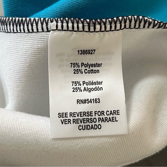 NWT DKNY Sport Pullover 1/2 Zip Up Color Block Sweatshirt Blue Black Size XXL - Picture 8 of 10